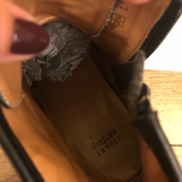 STUART WEITZMAN Girls Black High Top Sneakers Crystal Embellished Vance Wedge 3 - Picture 12 of 13